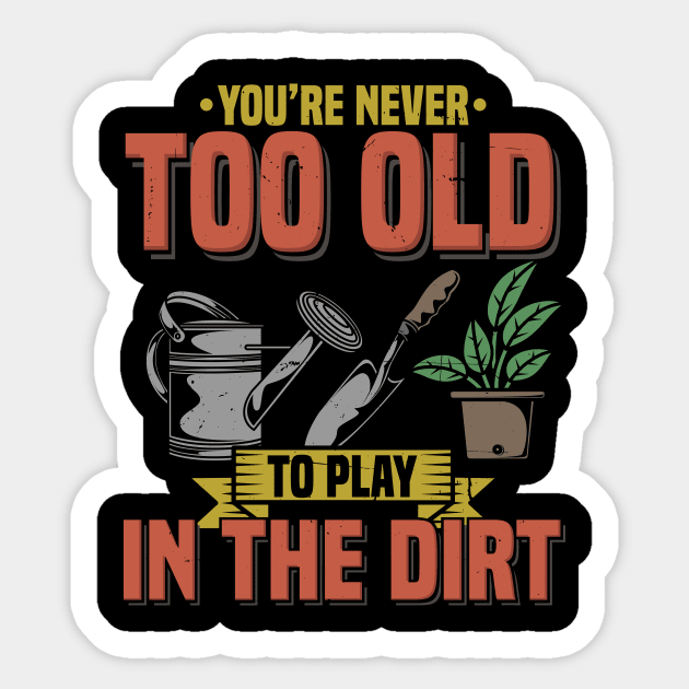 Funny Gardening T Shirts lawn mover plants Sticker by biNutz